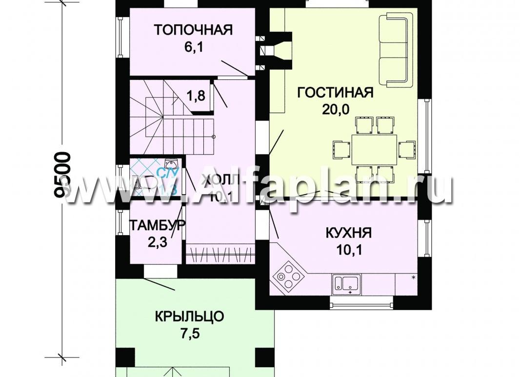 Дом для небольшого участка: 3 спальни и просторная кухня-гостиная
