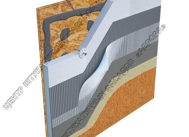 Каркасный дом. Штукатурный мокрый фасад