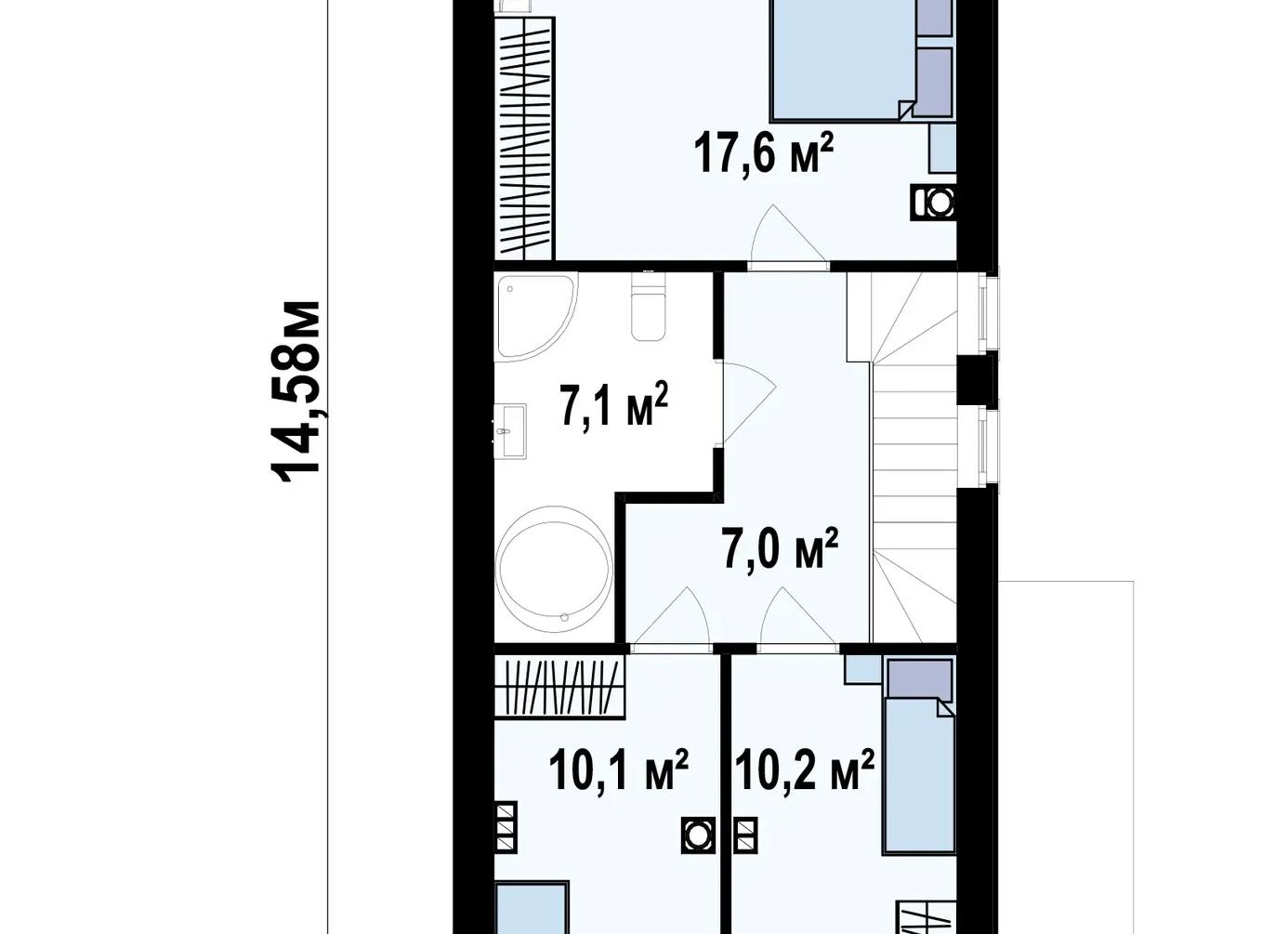 Проект очень узкого дома