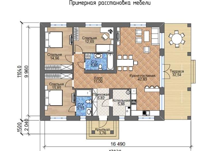 Проект дома 150 м2