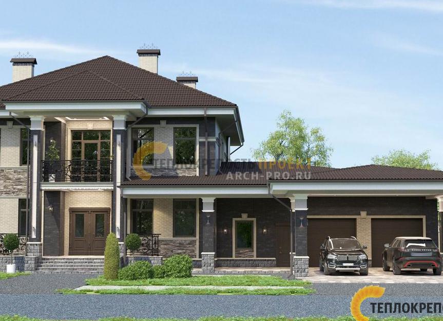 Просторный дом с баней, гаражом и террасой